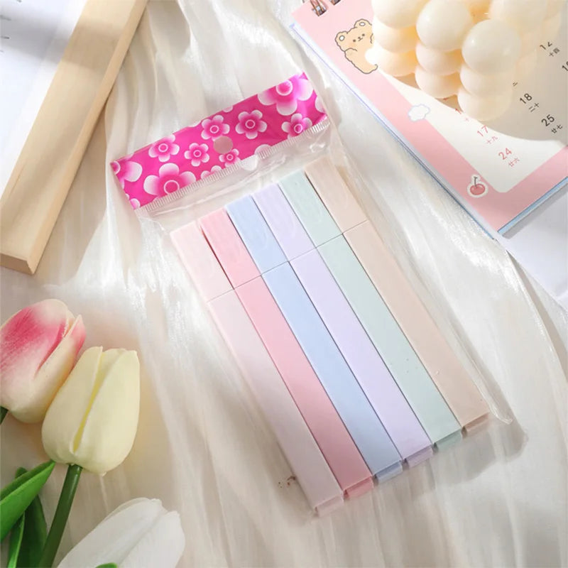 Aesthetic Highlighter Set – 6 Colors