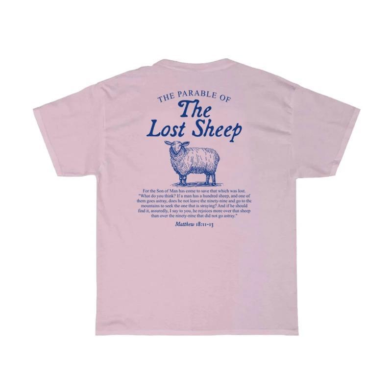 Faith & Fig "Lost Sheep" Bible Verse T-shirt – Christian Cartoon Print