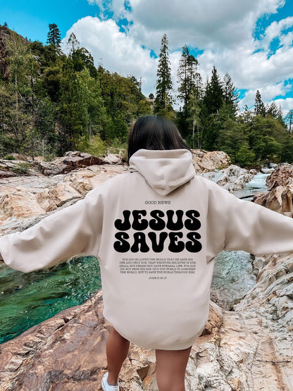 Faith & Fig "Jesus Saves" Hoodie – Bible Verses