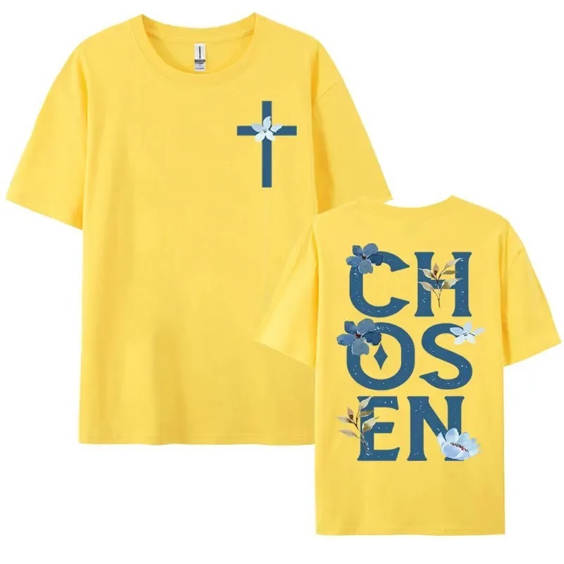 Faith & Fig "Chosen" Floral Aesthetic Bible Verse T-shirt