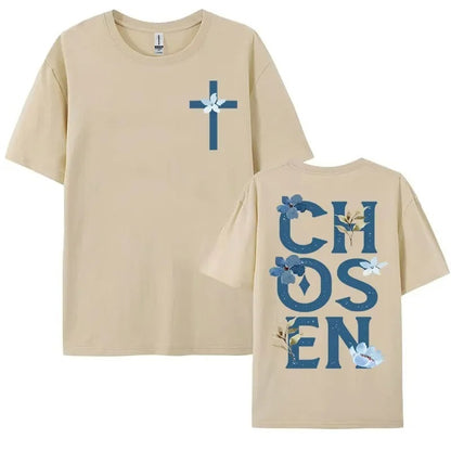 Faith & Fig "Chosen" Floral Aesthetic Bible Verse T-shirt