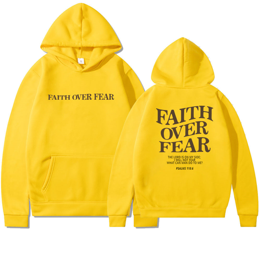 Faith & Fig Faith Over Fear Christian Hoodie