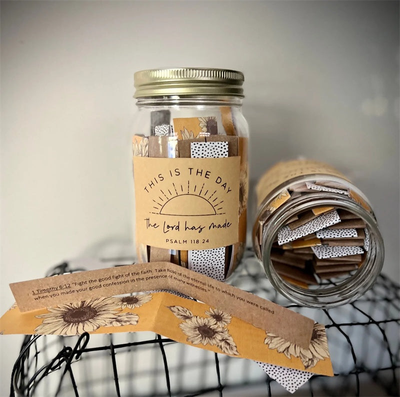 Faith & Fig Handmade Bible Verses Jar for Emotional Support