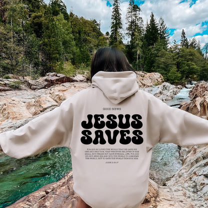 Faith & Fig "Jesus Saves" Hoodie – Bible Verses