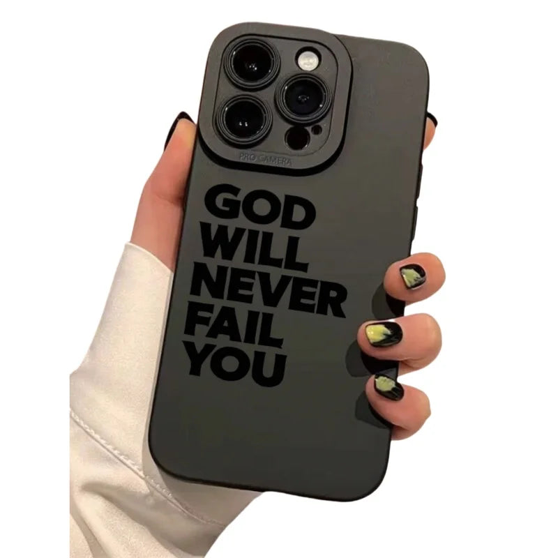 Faith & Fig "God Will Never Fail You" iPhone Case