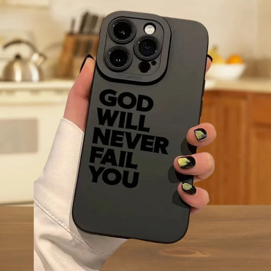 Faith & Fig "God Will Never Fail You" iPhone Case