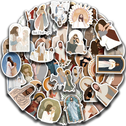 Faith & Fig 52PCS Jesus Aesthetic Christian Stickers