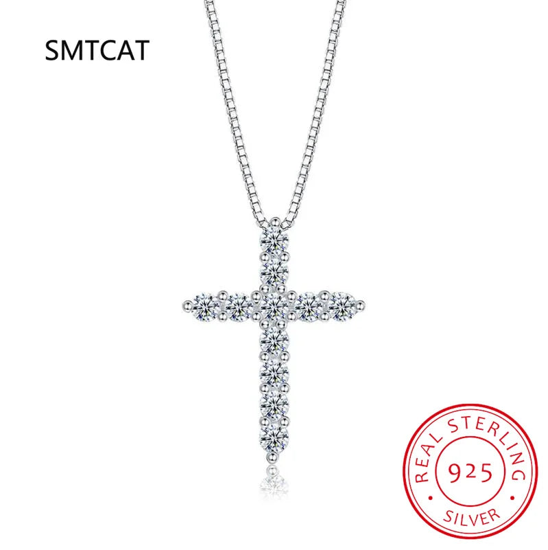 Faith & Fig Moissanite Cross Necklace – GRA Certified