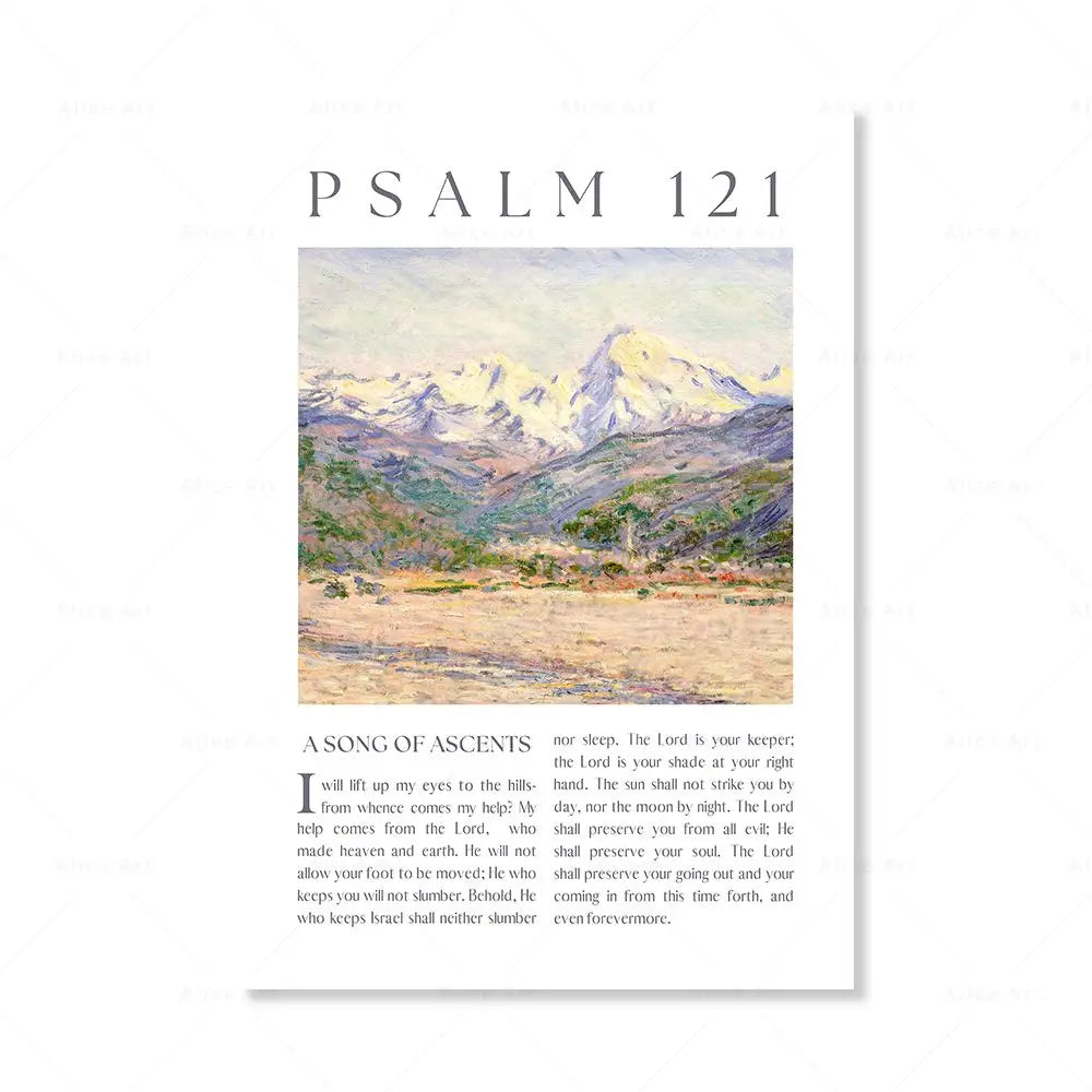 Faith & Fig Psalm 23, 91, 121 Scripture Wall Art