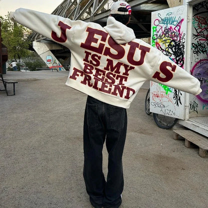 Faith & Fig "Jesus Is My Best Friend" Y2K Hoodie