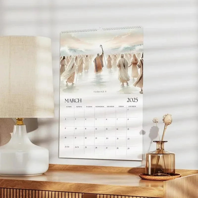 Faith & Fig 2025 Christian Bible Stories Wall Calendar