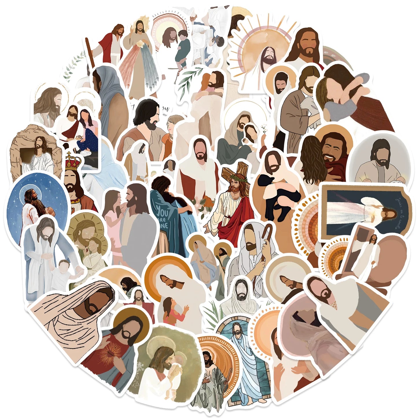 Faith & Fig 52PCS Jesus Aesthetic Christian Stickers