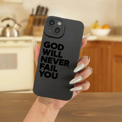 Faith & Fig "God Will Never Fail You" iPhone Case