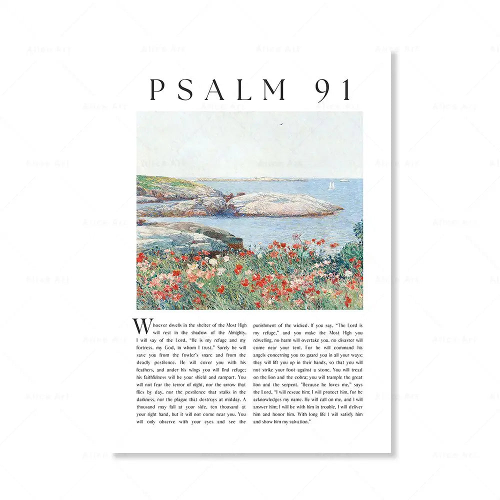 Faith & Fig Psalm 23, 91, 121 Scripture Wall Art