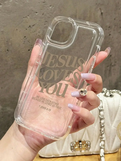 Faith & Fig "Jesus Loves You" Bible Verse Clear iPhone Case