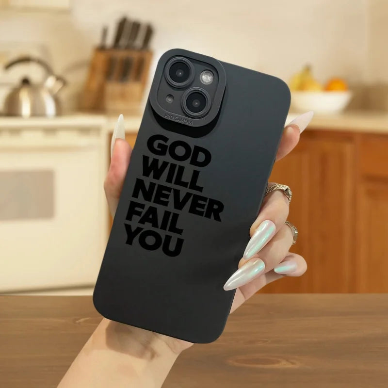 Faith & Fig "God Will Never Fail You" iPhone Case