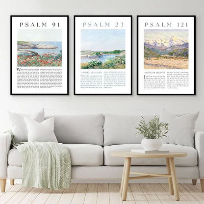 Faith & Fig Psalm 23, 91, 121 Scripture Wall Art