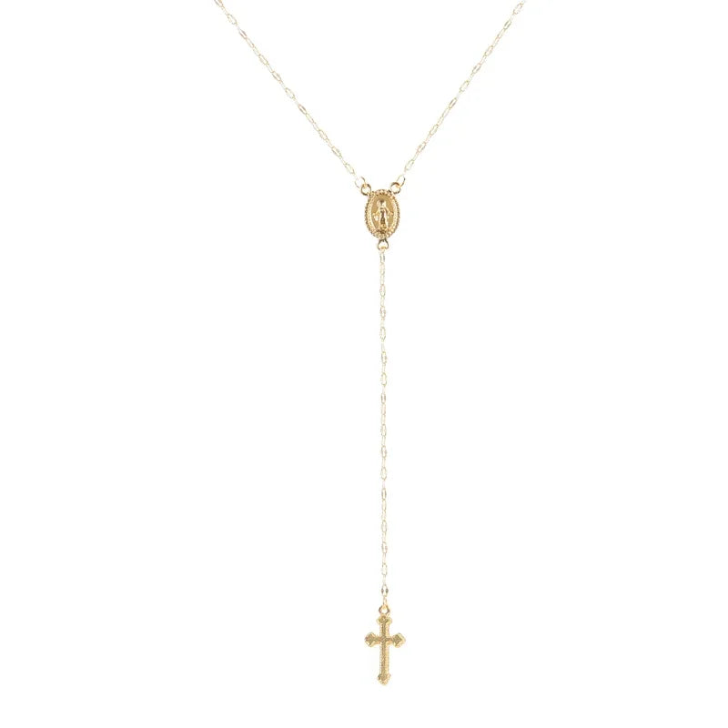 Faith & Fig Vintage Christian Cross Bohemian Necklace