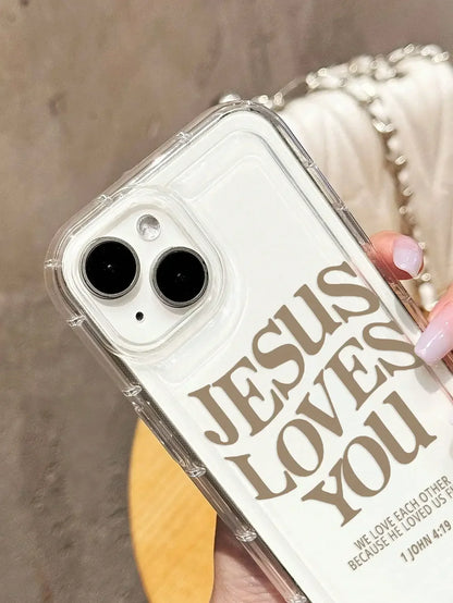 Faith & Fig "Jesus Loves You" Bible Verse Clear iPhone Case