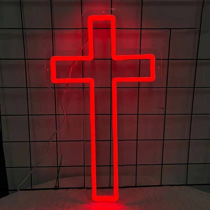 Faith & Fig Eternal Glow Jesus Cross Neon Sign