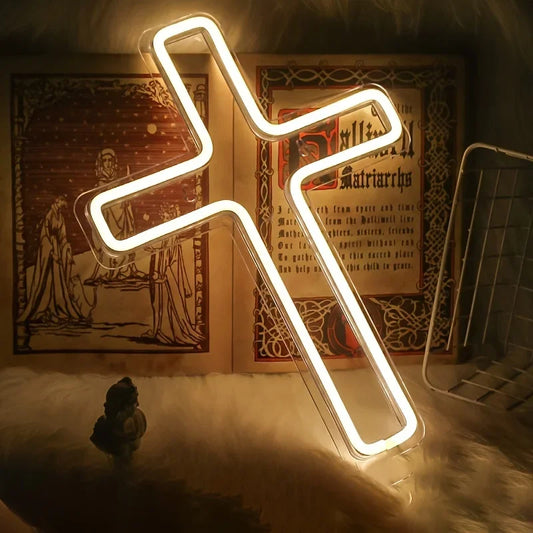 Eternal Glow: Jesus Cross Neon Sign