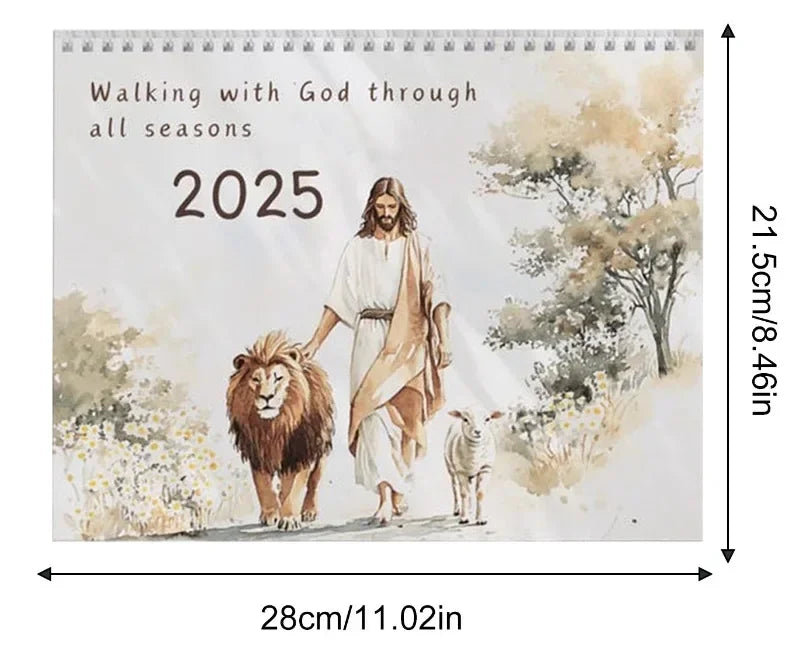 Faith & Fig 2025 Christian Bible Stories Wall Calendar