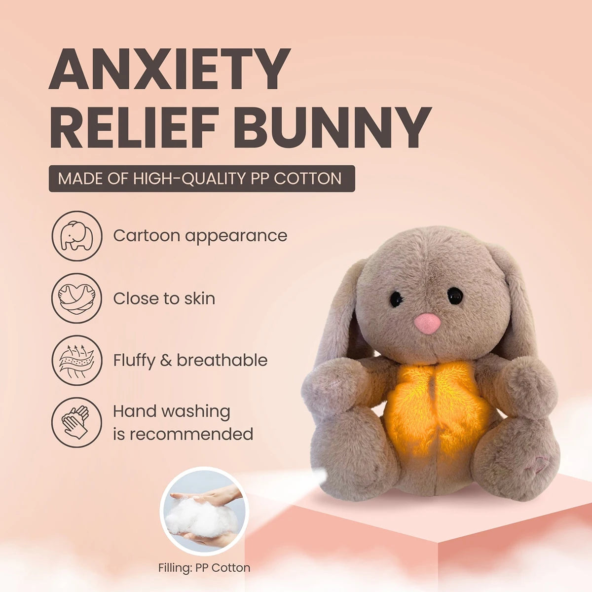 Faith & Fig "Breathing Easter Bunny" Calming Plush