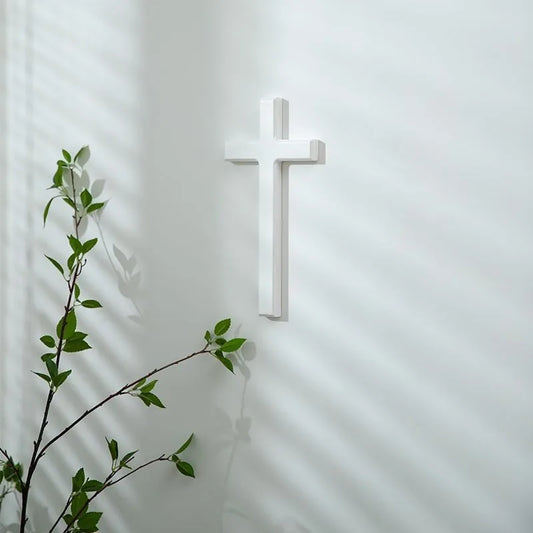 Faith & Fig Sacred Serenity Wooden Cross Wall Decor