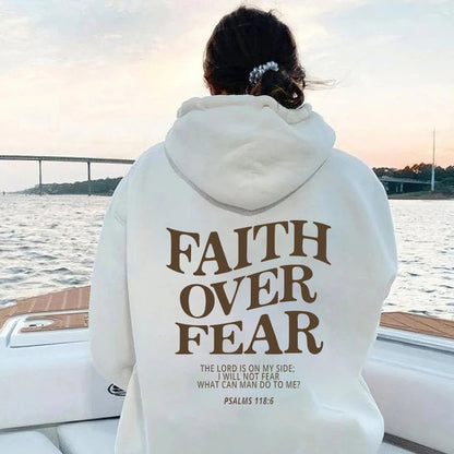 Faith & Fig Faith Over Fear Christian Hoodie