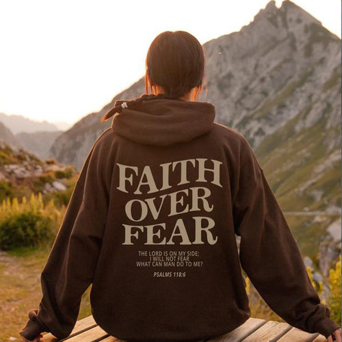 Faith & Fig Faith Over Fear Christian Hoodie