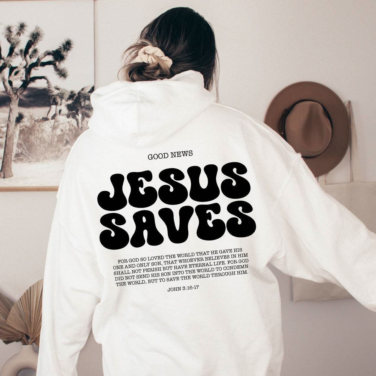 Faith & Fig "Jesus Saves" Hoodie – Bible Verses