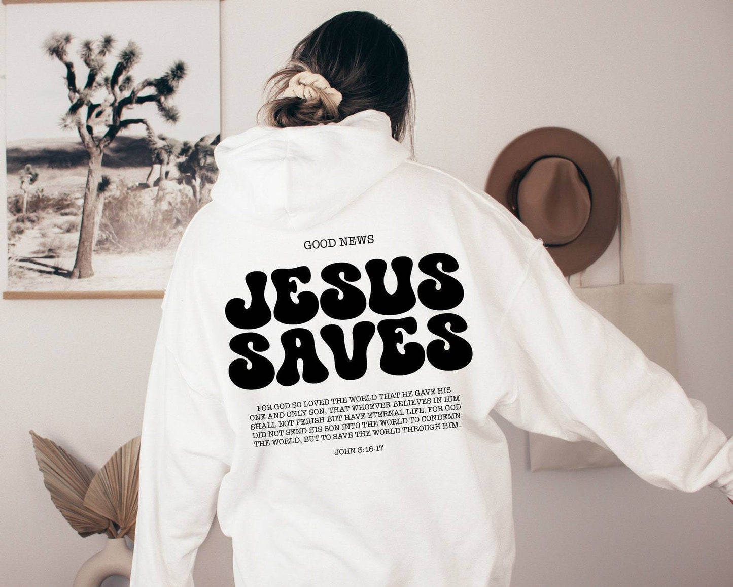 Faith & Fig "Jesus Saves" Hoodie – Bible Verses